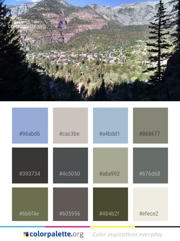 Wilderness Mountain Mountainous Landforms Color Palette