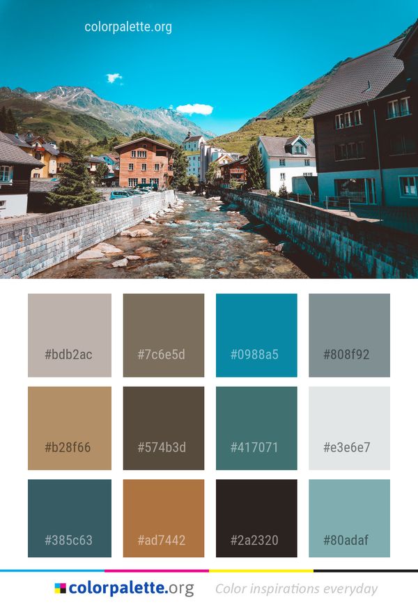 Mountainous Landforms Sky Mountain Color Palette