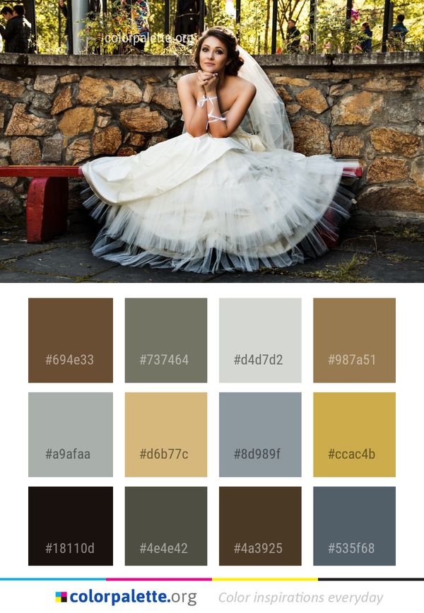 Bride Photograph Gown Color Palette