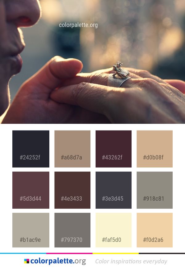 Finger Hand Nail Color Palette