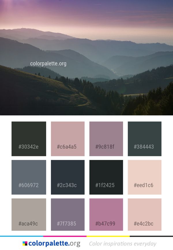 Sky Mountain Range Mountainous Landforms Color Palette