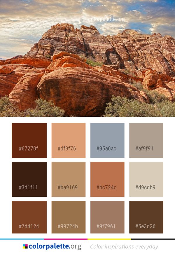 Badlands Rock Wilderness Color Palette