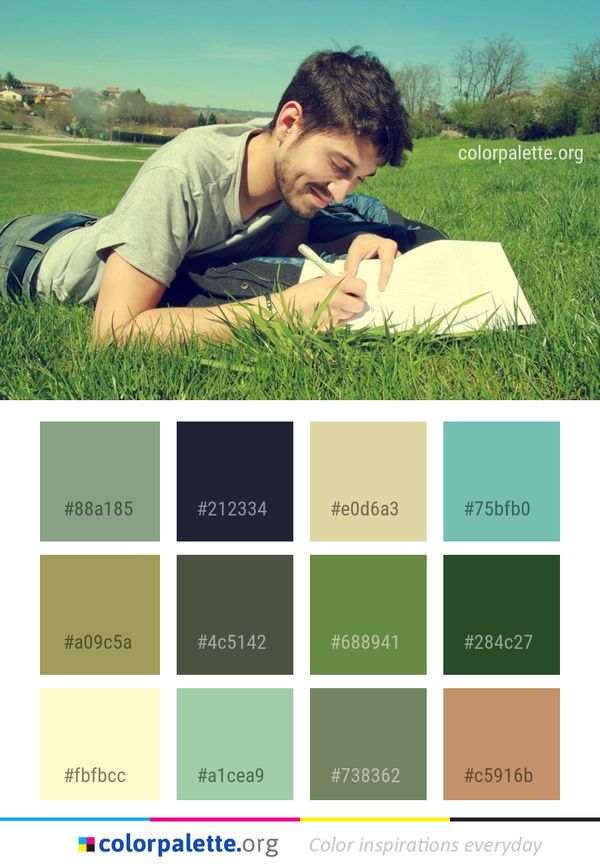 Green Grass Person Color Palette