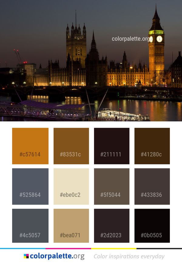 Landmark Reflection Cityscape Color Palette