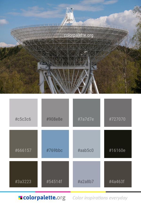 Radio Telescope Technology Sky Color Palette