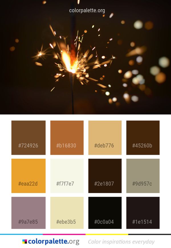 Sparkler Light Darkness Color Palette
