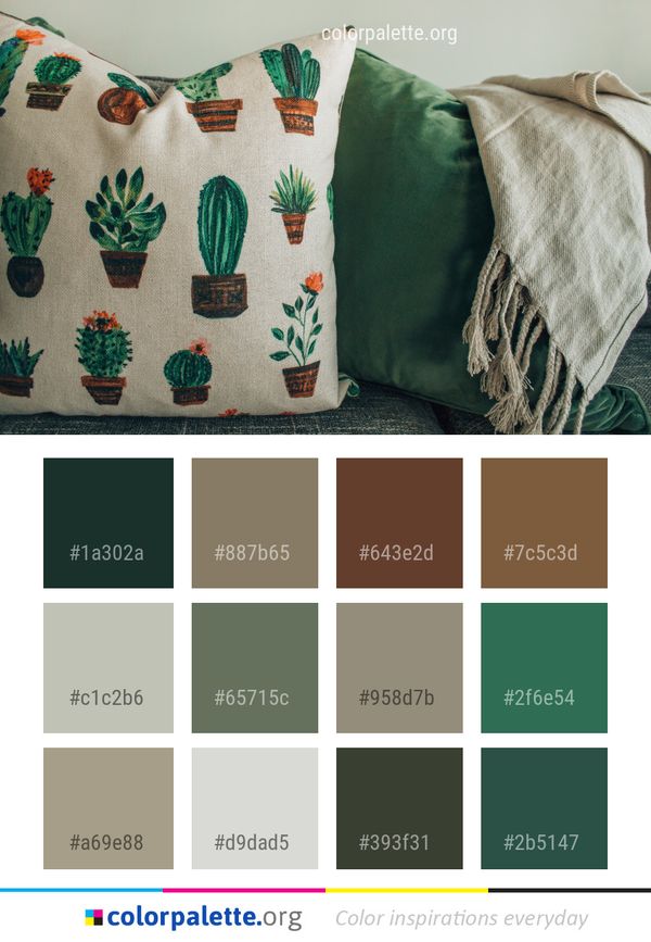 Textile Pillow Cushion Color Palette