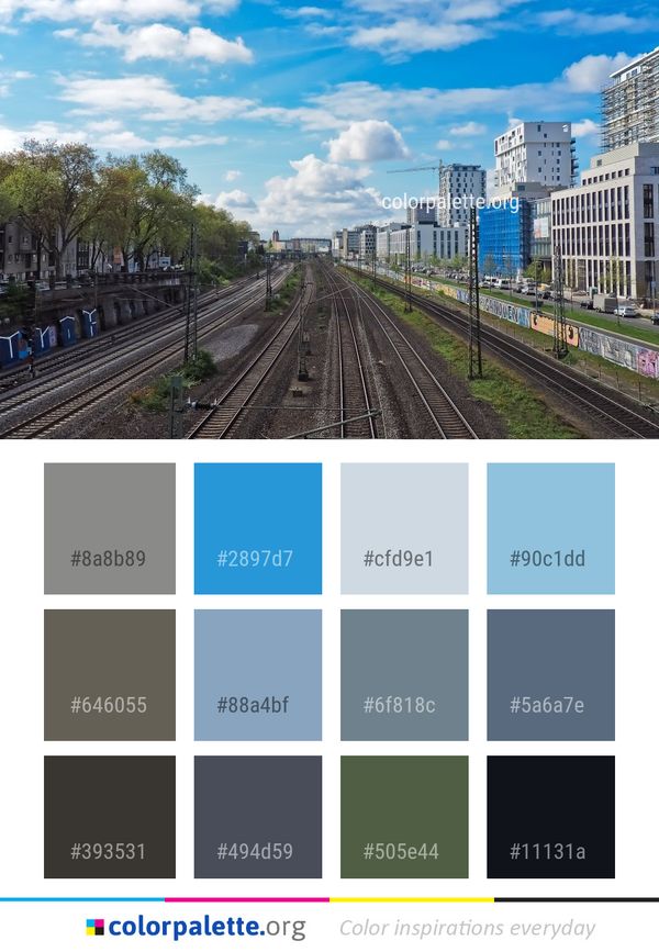 Track Metropolitan Area Transport Color Palette