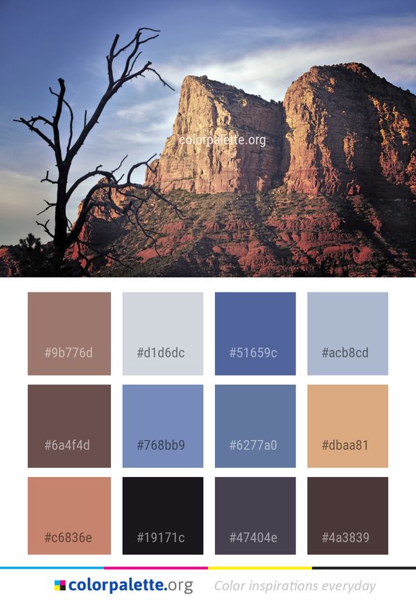 Sky Rock Mountainous Landforms Color Palette