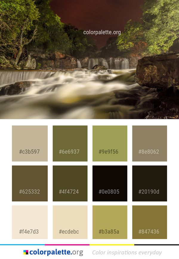 Water Nature Waterfall Color Palette