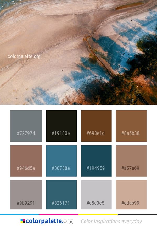 Water Sky Aerial Photography Color Palette