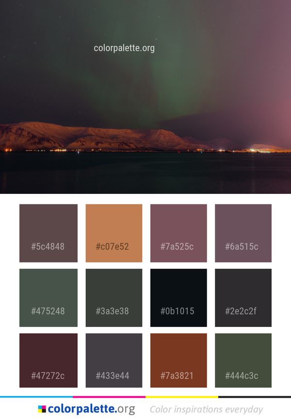 Aurora Atmosphere Sky Color Palette