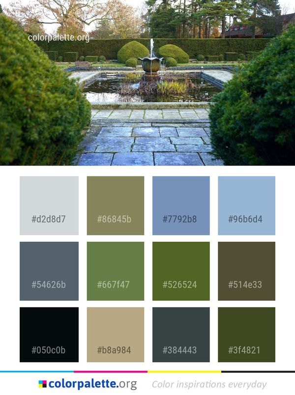Garden Walkway Courtyard Color Palette
