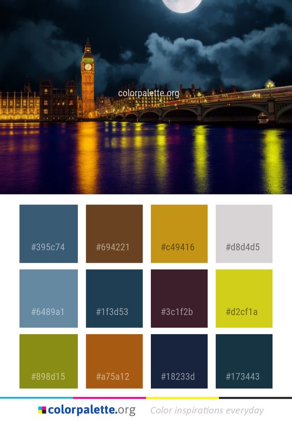 Landmark Reflection Cityscape Color Palette