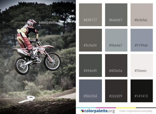 Motocross Freestyle Motorcycling Color Palette
