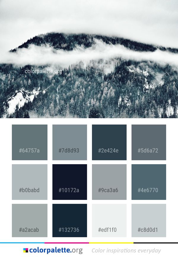 Mountainous Landforms Cloud Sky Color Palette