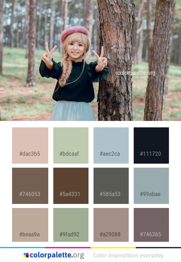 Photograph Facial Expression Tree Color Palette