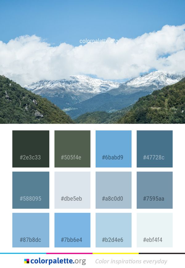 Sky Mountainous Landforms Cloud Color Palette