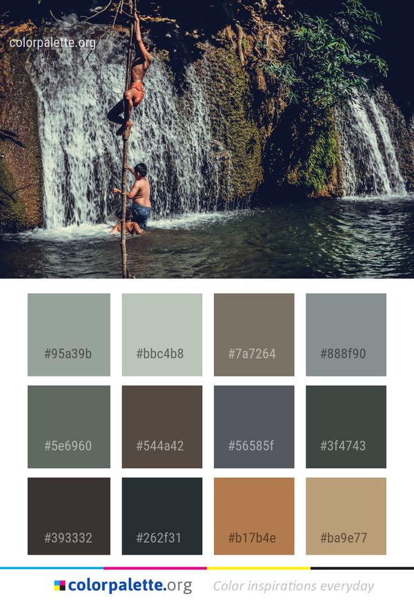 Water Nature Waterfall Color Palette