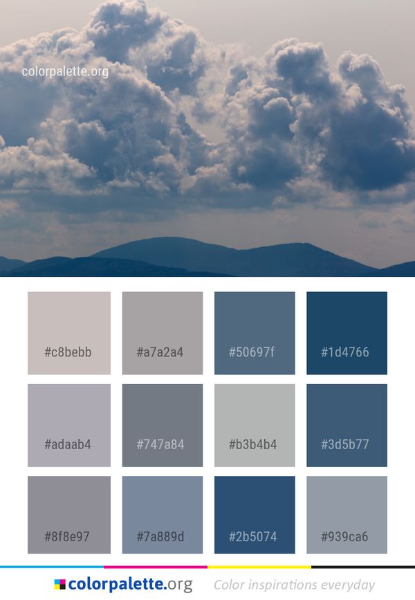 Cloud Sky Cumulus Color Palette