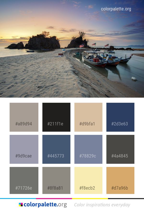 Sea Sky Body Of Water Color Palette
