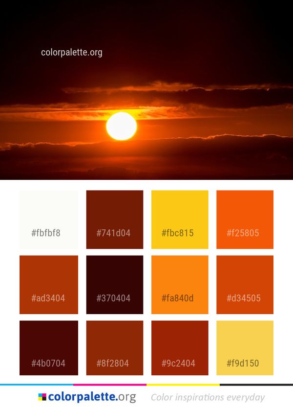 Sky Afterglow Sun Color Palette