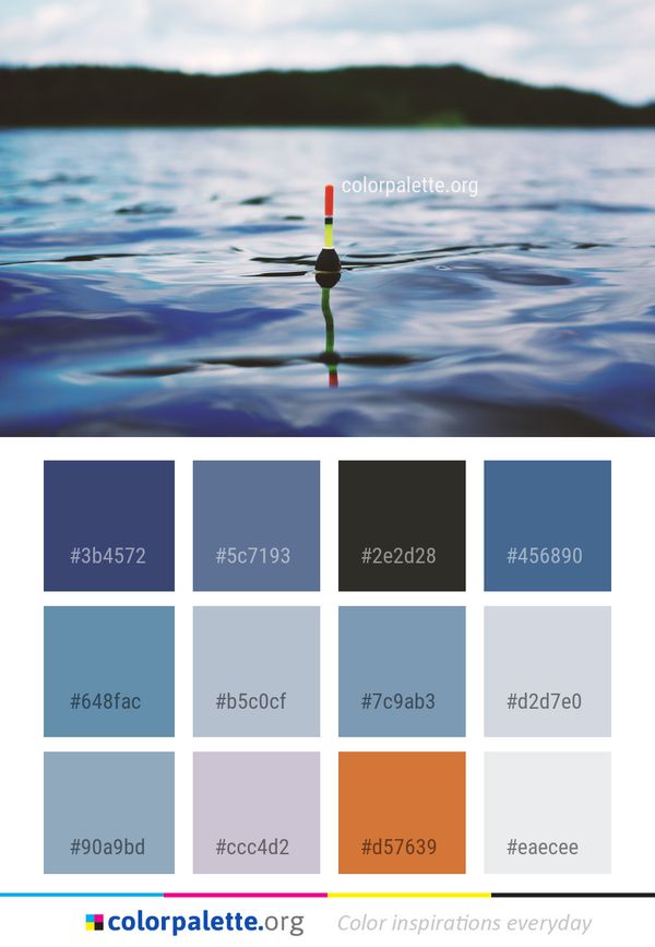 Water Reflection Body Of Color Palette