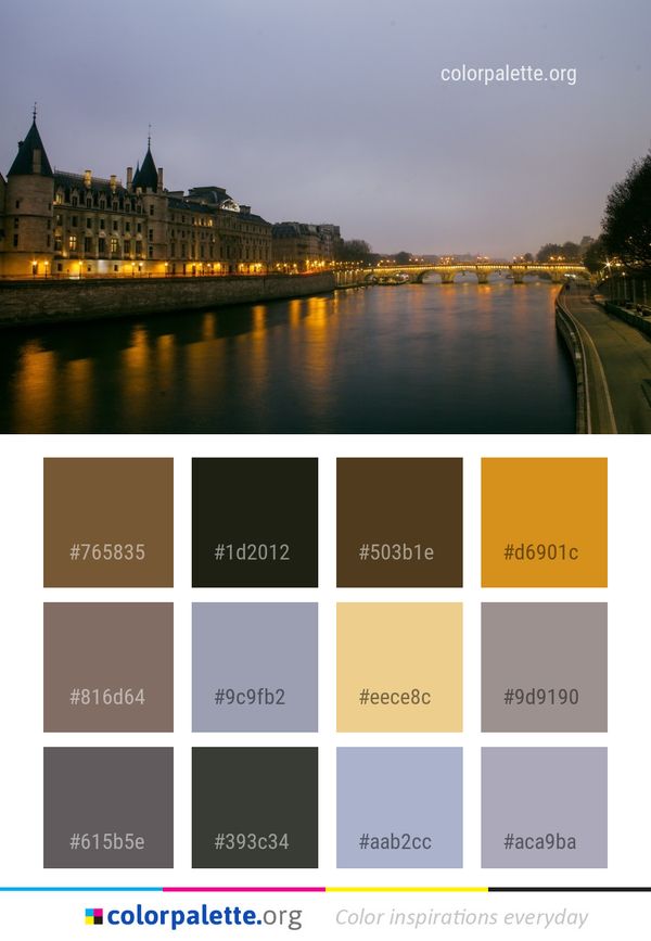 Waterway Reflection River Color Palette