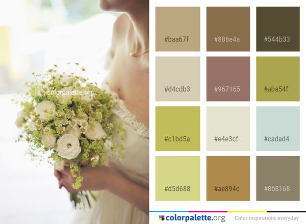 Flower Bouquet Arranging Color Palette