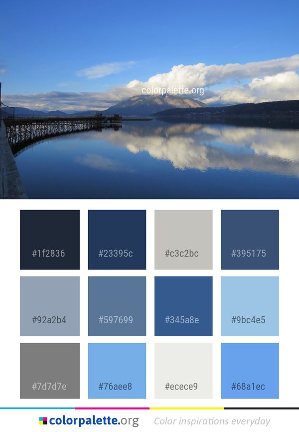 Reflection Sky Water Color Palette