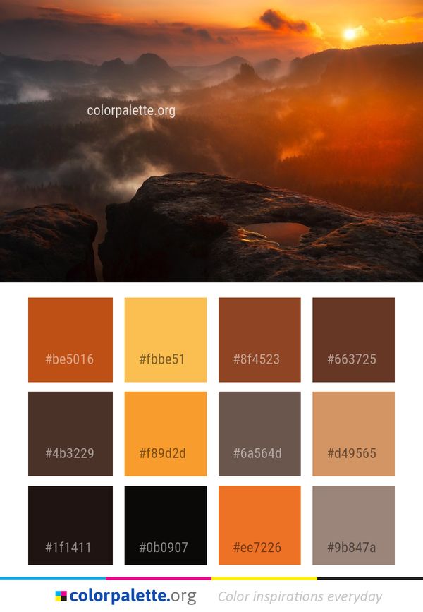 Sky Atmosphere Sunrise Color Palette