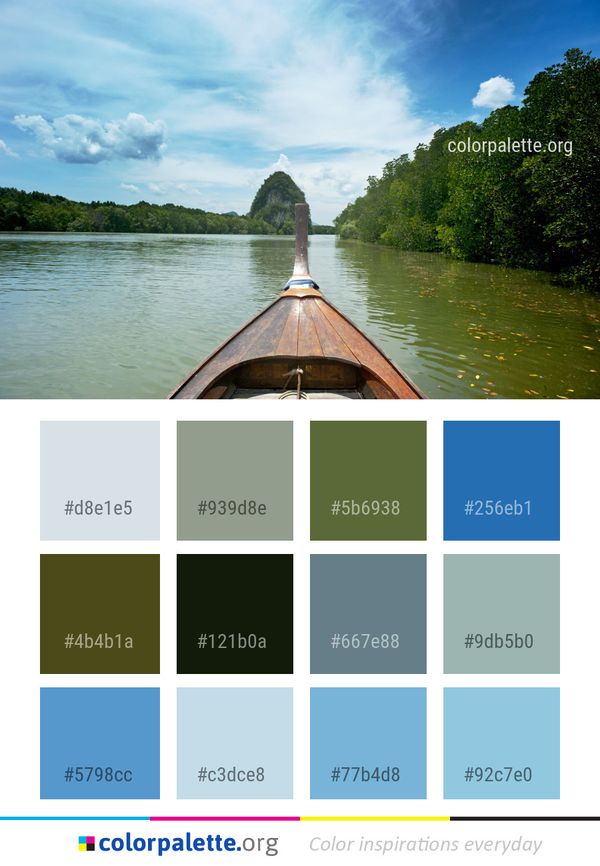 Sky Waterway Cloud Color Palette