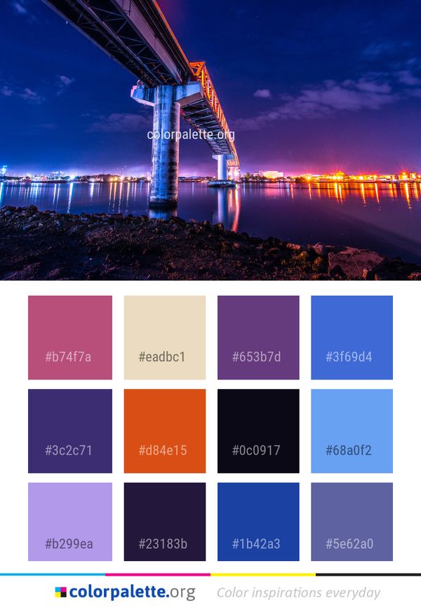 Bridge Landmark Cityscape Color Palette