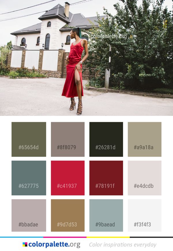 Clothing Red Dress Color Palette