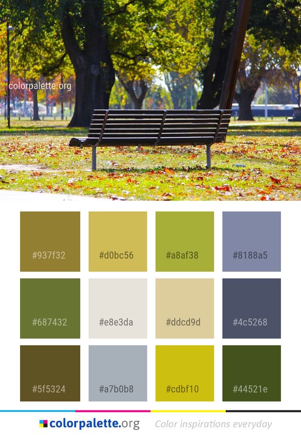 Leaf Nature Yellow Color Palette