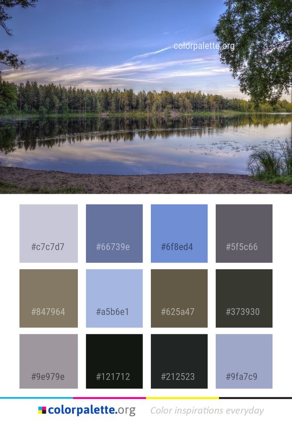 Reflection Water Sky Color Palette