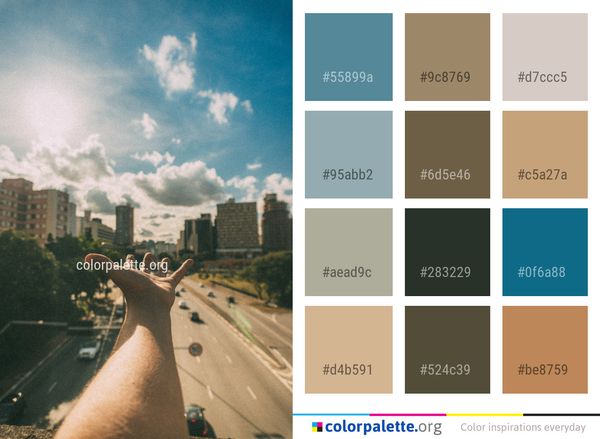 Sky Cloud Road Color Palette