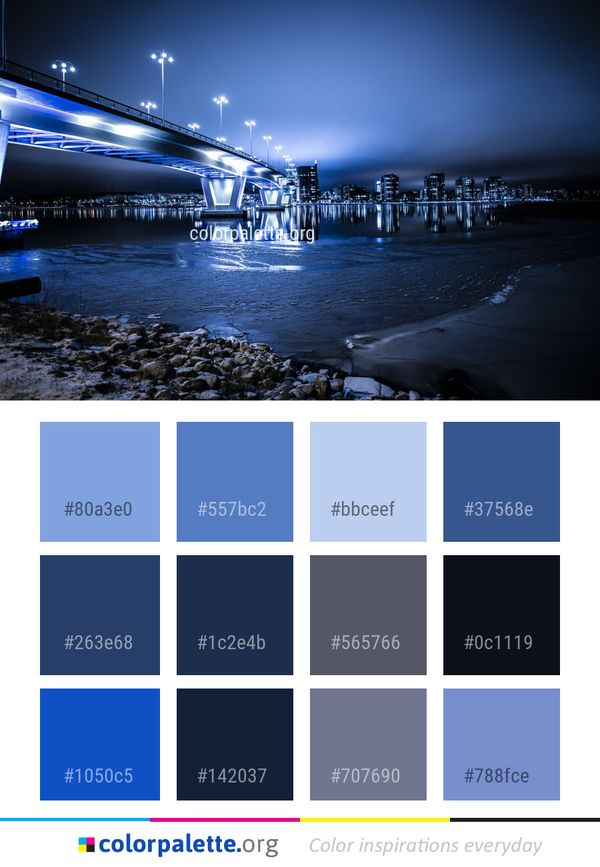 Water Reflection Body Of Color Palette