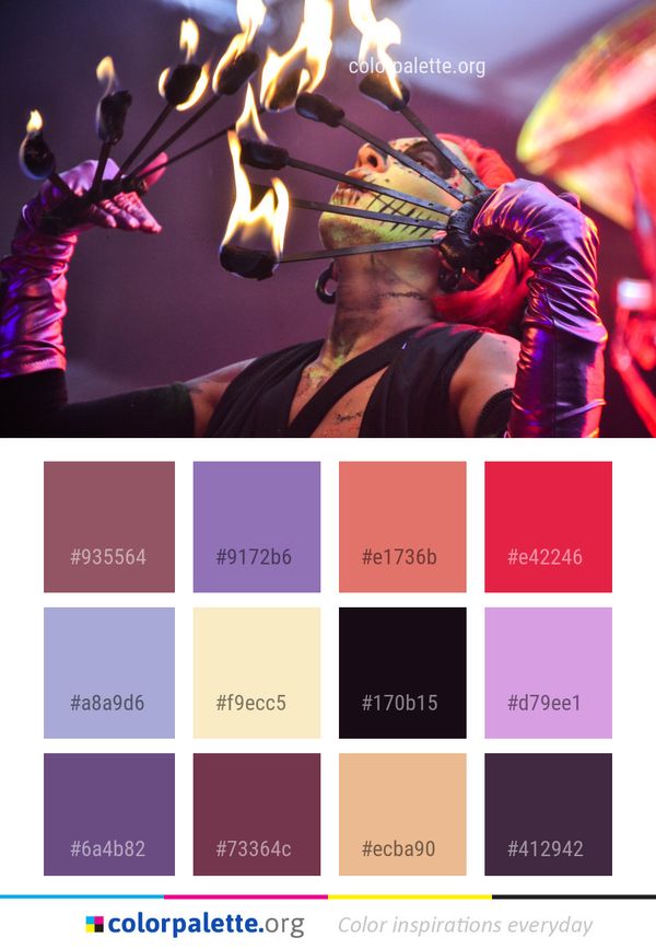 Entertainment Performance Event Color Palette