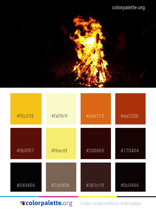 Fire Flame Bonfire Color Palette
