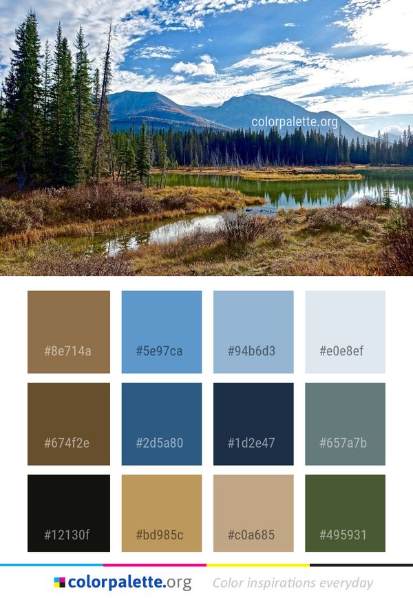 Nature Wilderness Reflection Color Palette