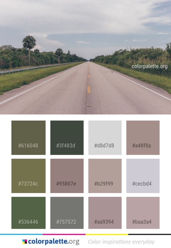 Road Lane Highway Color Palette