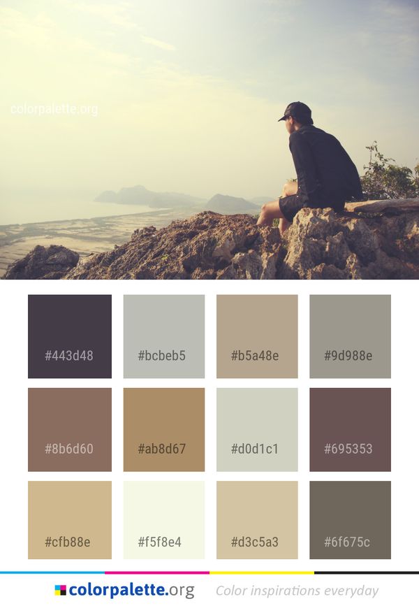 Sky Photograph Mountainous Landforms Color Palette