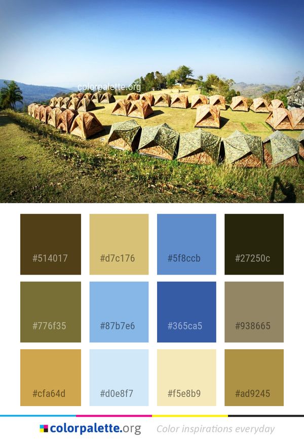 Sky Tree Rural Area Color Palette