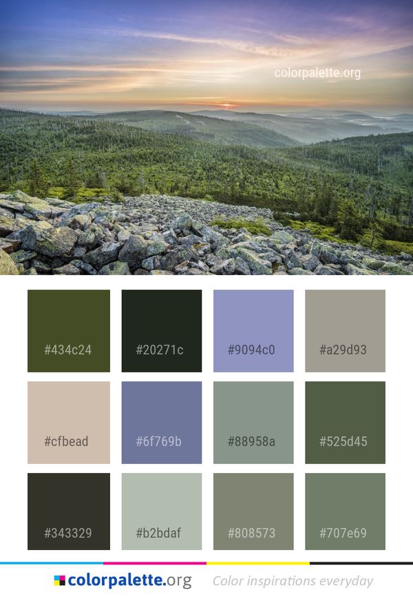 Wilderness Sky Mountain Color Palette