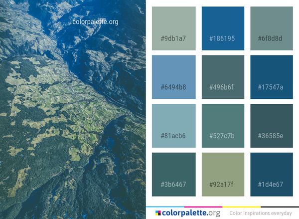Aerial Photography Water Sea Color Palette