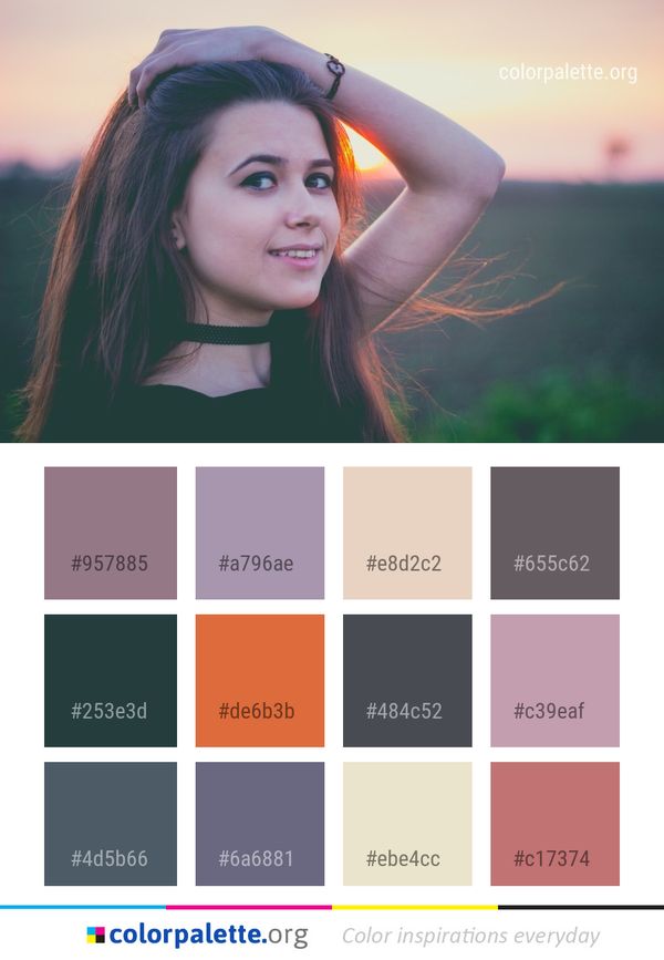 Face Hair Beauty Color Palette