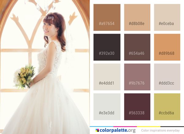 Gown Wedding Dress Color Palette