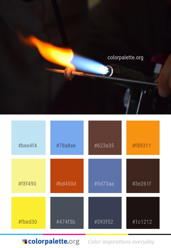 Light Flame Heat Color Palette
