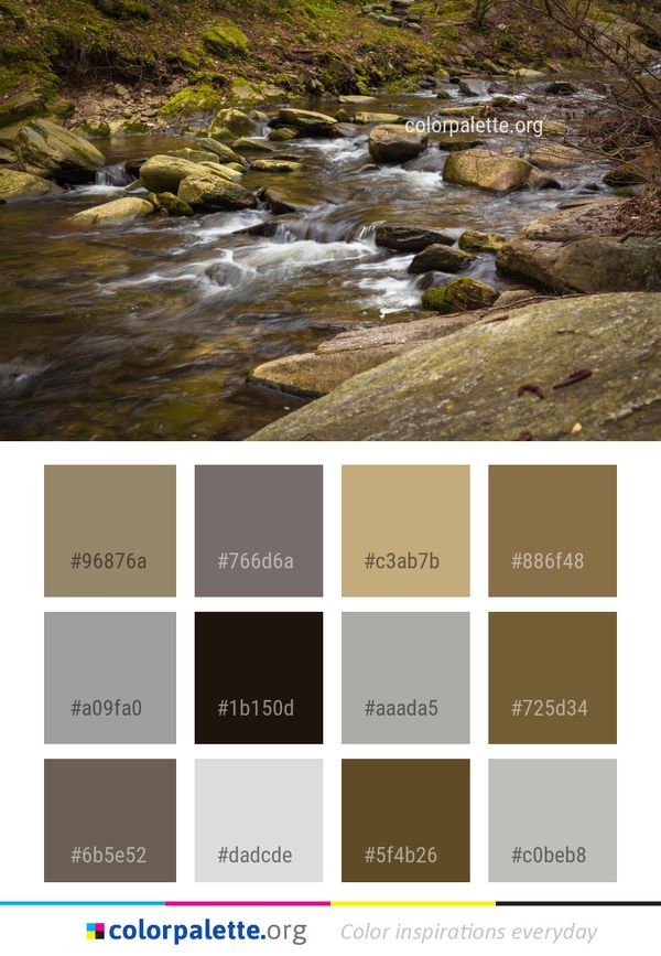 Stream Water Body Of Color Palette